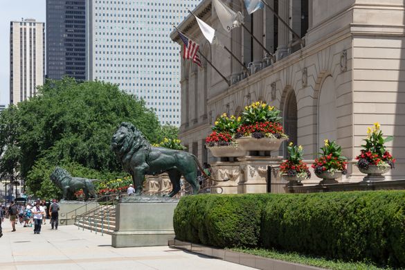 The Art Institute of Chicago, View of Michigan Avenue Entrance The Art Institute of Chicago, View of Michigan Avenue Entrance