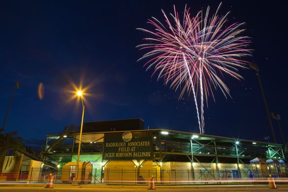 A fireworks show will place at historic Jackie Robinson Ballpark following the conclusion of the Daytona Tortugas minor league baseball game on July 4. 