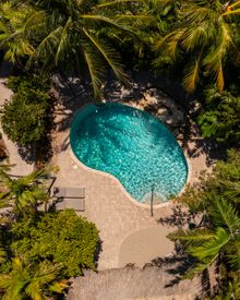 Cranes Beach House - pool aerial - credit to Anne Podlecki