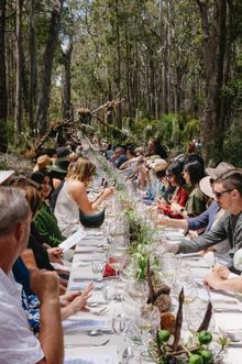 Long table dining in a forest - Nature's Table is an event not to be missed