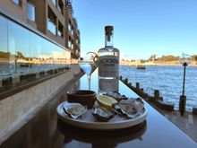 Hickson House Oyster Gin Martini and Sydney Rock oysters, served with views of the Opera House and Sydney Harbour.