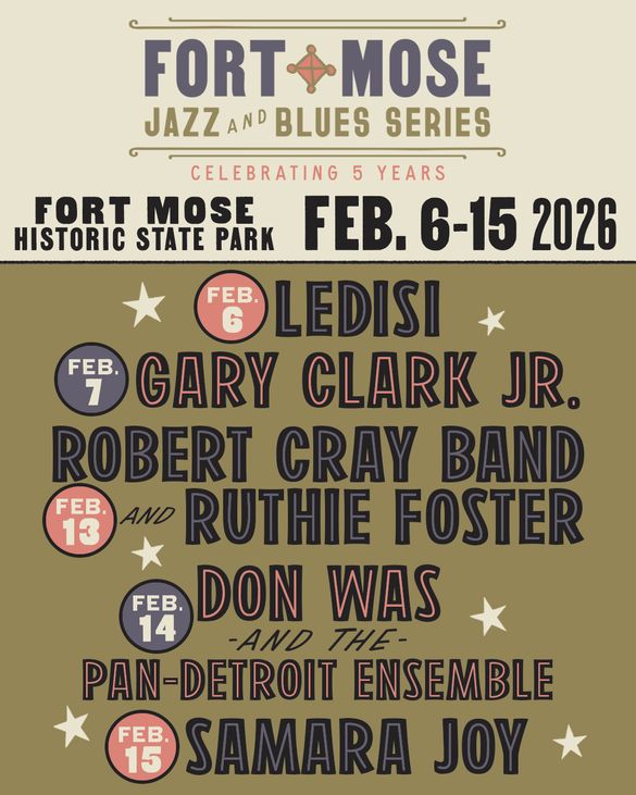 Fort  Mose Jazz & Blues Festival 2026 Lineup