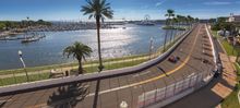 Firestone Grand Prix Turn Along Bayshore Drive NE - Downtown St Pete