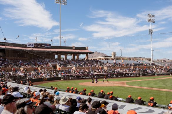 Old Town's Scottsdale Stadium is the home base for the San Francisco Giants during Cactus League Spring Training. 
