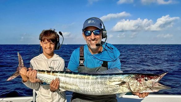 Small fry angler Logan Silva holds a wahoo caught during the 2025 Keys Kids Sailfish Tournament in the Florida Keys. Silva received outstanding catch recognition in the small fry division during the annual youth fishing event. The free Keys Kids Sailfish 